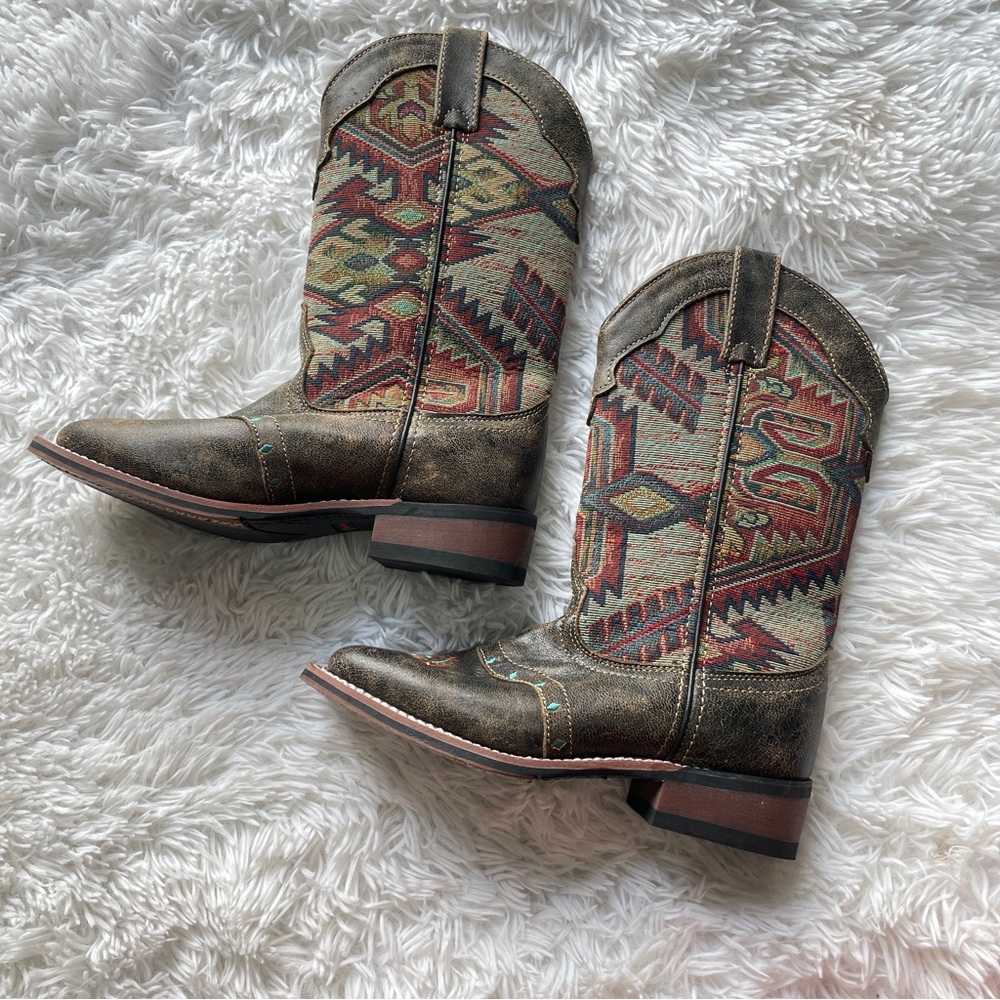 Laredo Scout Aztec Square Toe Western Boots - Picture 2 of 12